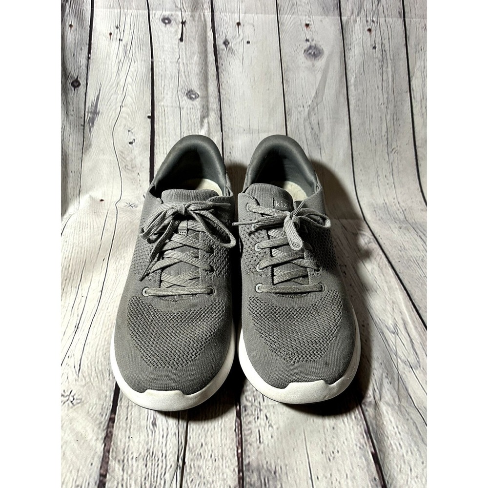 Kizik Lima Hands-Free Slip On Sneakers Mens 12 Storm Grey Knit G1FC DLMGY04-1D